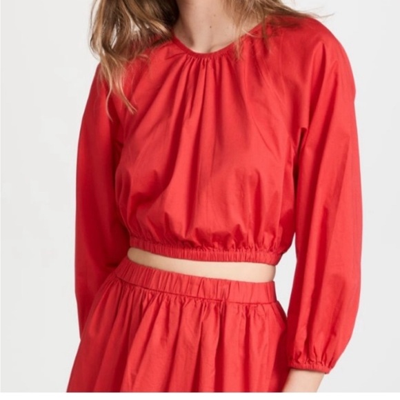 Sundry Tops - Sundry Bright Red Crop Top
